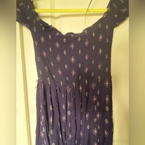 Dress with Slits Blue